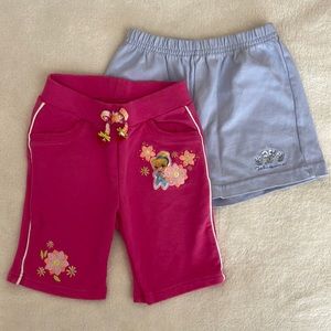 Bundle deal.  Disney pink shorts size 3T.  Carter blue shorts size 3T